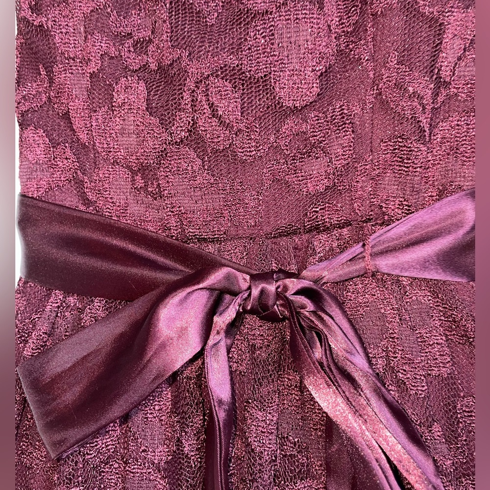dELiA*s Maroon Lace Ribbon Belt Dress - Picture 2 of 6